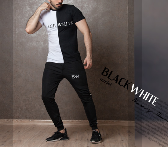 ست تیشرت و شلوار black white