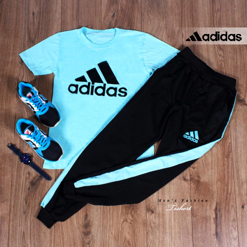 ست تیشرت شلوار Adidas مدل Atro (فیروزه ای)