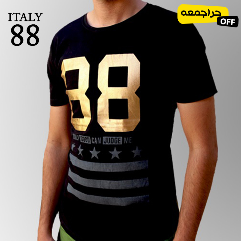 تیشرت مردانه  ITALY  88  Black