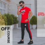 تیشرت شلوار مردانه مدل OFF Course (قرمز)