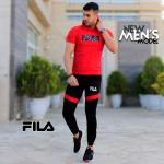 ست تیشرت شلوار کلاه دار Fila مدل chikom (قرمز)